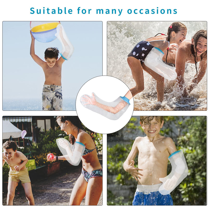 SUPERNIGHT Waterproof Cast Cover, Teenager Full Arm for Bathe Shower, Watertight Plaster Cast Bandage Protector for Arm, Wrist, Elbow and Hand Wounds(Long) Child Full Arm - NewNest Australia
