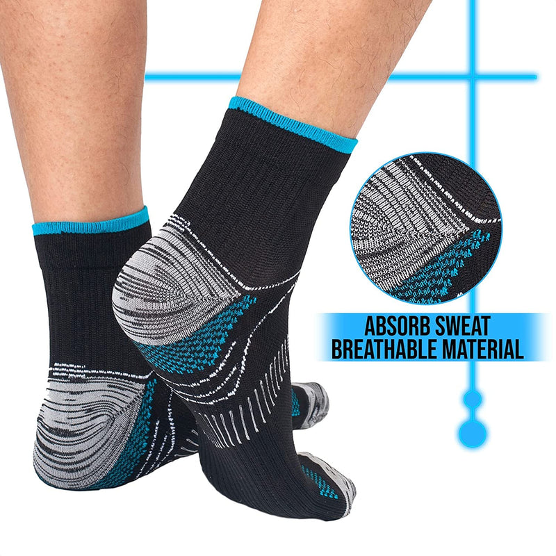 Compression Socks for Men & Women(7 Pairs)Plantar Fasciitis Socks for Pain Relief, Ankle Support & Foot Health Reduces Swelling & Heel Spur Pain, Recovery L-XL MIX - NewNest Australia