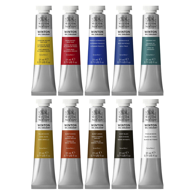 Winsor & Newton Winton Oil Colour Paint Basic Set, Ten 21ml Tubes - NewNest Australia