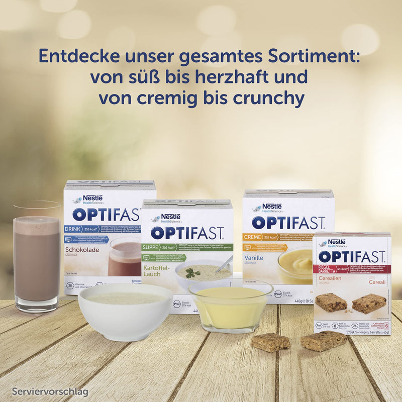 OPTIFAST trial pack with diet shakes and weight loss creams | Protein-rich meal replacement with important vitamins and minerals | quick to prepare and delicious in taste | 8 x 55g chocolate - vanilla - coffee - strawberry 55.00 g (pack of 8) - NewNest Australia