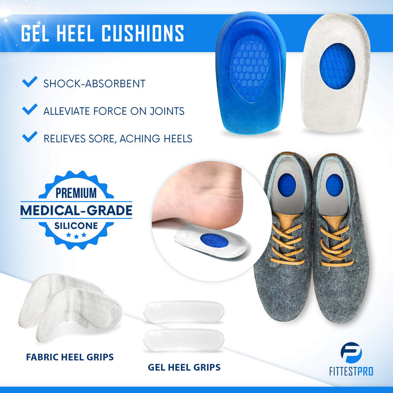 Plantar Fasciitis Foot Pain Relief 14-Piece Kit – Premium Planter Fasciitis Support, Gel Heel Spur & Therapy Wraps, Compression Socks, Foot Sleeves, Arch Supports, Heel Cushion Inserts & Heel Grips SMALL (Women 4 - 7.5) - NewNest Australia