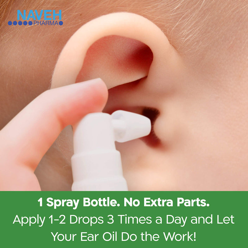 NAVEH PHARMA Otic Guard Natural Ear Wax Removal Spray – Herbal-Oil Blend for Ear Infections and Ear Pain in Adults – Ear Wax Softener for Clogged Ear Relief and Swimmer’s Ear 1 Fl Oz 1 Ounce (Pack of 1) - NewNest Australia