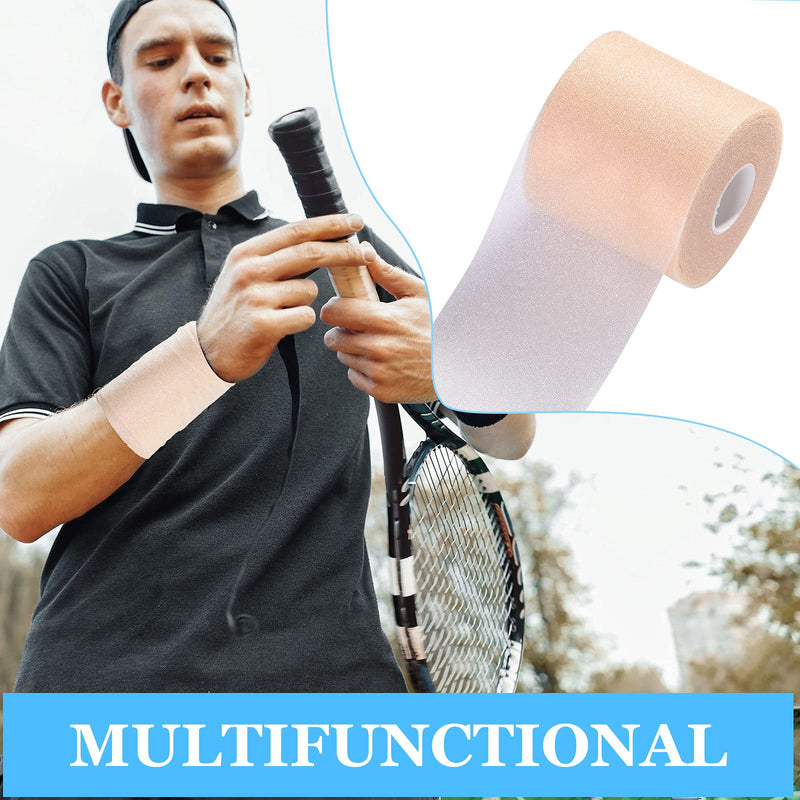 29.5 Yards Foam Underwrap Tape Sports Pre-wrap Athletic Tape 2.76 Inch Wide Elastic Sports Prewrap Artificial Foam Underwrap for Wrist Elbow Knees Ankles (Beige) Beige - NewNest Australia