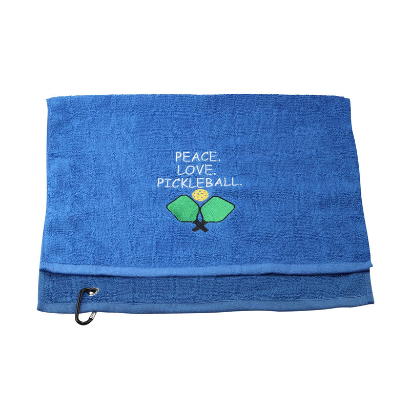 Pickleball Towel Peace Love Pickleball Embroidered Sports Teem Hand Towel Gift for Pickleball Player (Peace Love Pickleball) - NewNest Australia