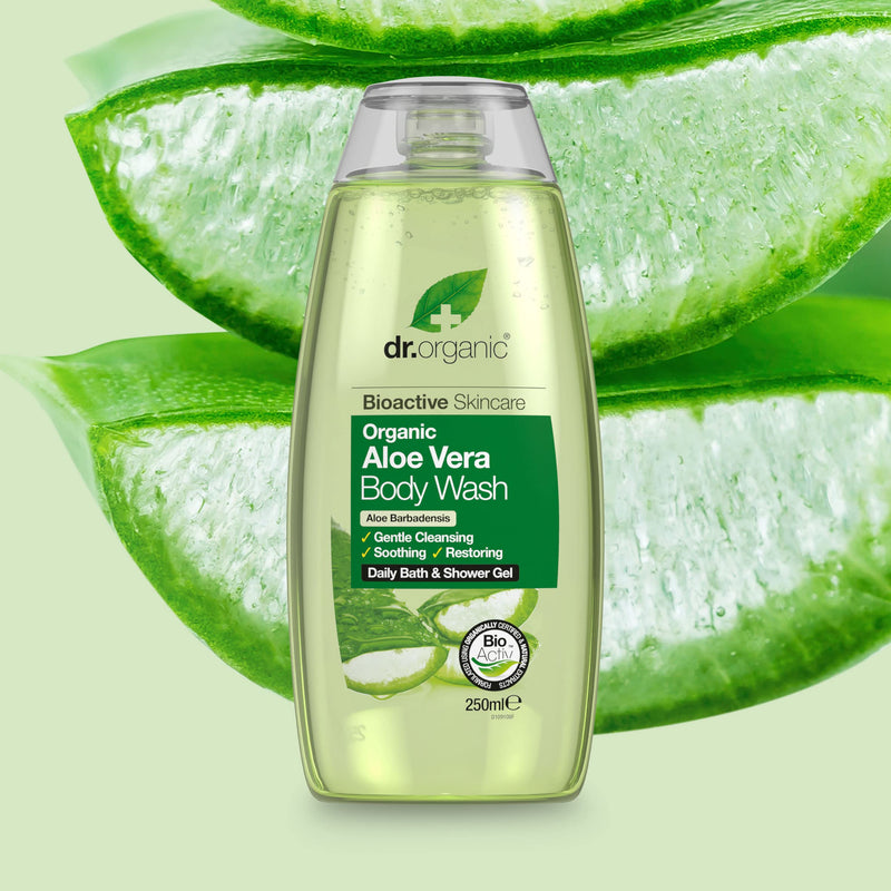 Organic Aloe Vera Body Wash, Natural, Vegan, Cruelty Free, Eco Friendly Recyclable Packaging, Paraben Free & SLS Free, For Women & Men, Shower, Palm Oil Free, Dr Organic - NewNest Australia