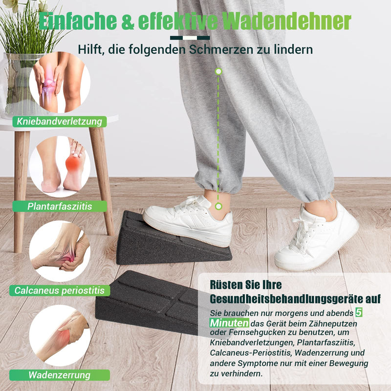 Nooncrazy Calf Stretcher Set Of 3, Mobilization Wedge Suitable For Calf Extender, Leg Extender, Plantar Stretching, Plantar Fasciitis And Achilles Tendonitis Solutions - NewNest Australia