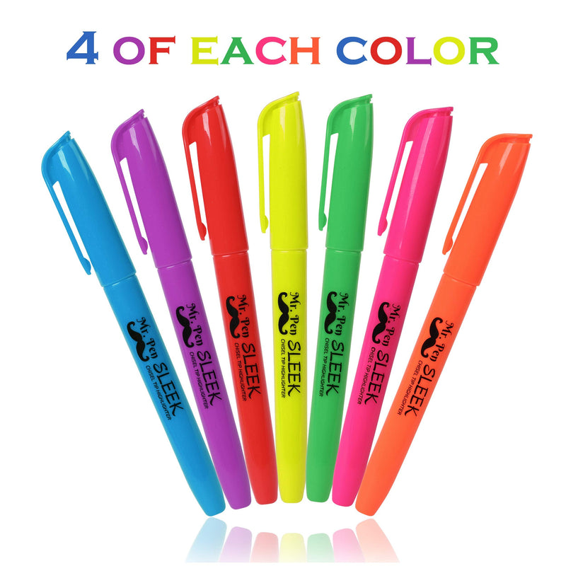 Mr. Pen Highlighters, Assorted Colors, Pack of 28 - NewNest Australia