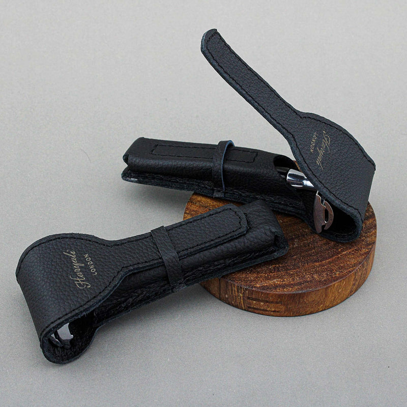 Haryali London safety razor leather case - wet razor protection genuine leather - leather case for razors - handmade leather case - NewNest Australia