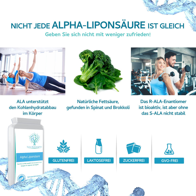 Alpha Lipoic Acid 300mg, 120 Capsules, Dual ALA (both R-ALA and S-ALA), Made in the UK. - NewNest Australia