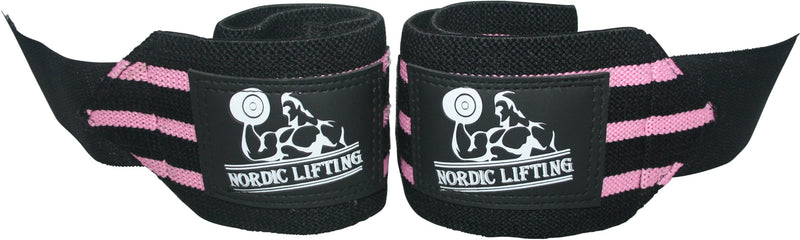 Nordic Lifting Wrist Wraps (2 Pairs/4 Wraps) 14" for Weightlifting | Cross Training | Powerlifting - for Women & Men - Improve Hand Strength & Support During Weight Lifting 1 Year Warranty Black/Pink & Black/Purple - NewNest Australia