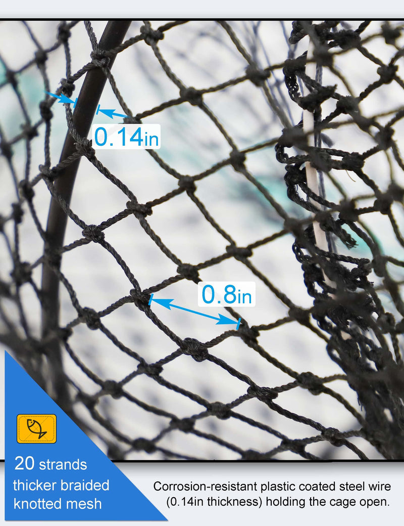 Hlotmeky Crab Trap Minnow Trap Fishing Bait Traps with 10m Hand Rope, Folded Lobster Crawfish Fishing Net Trap A - NewNest Australia