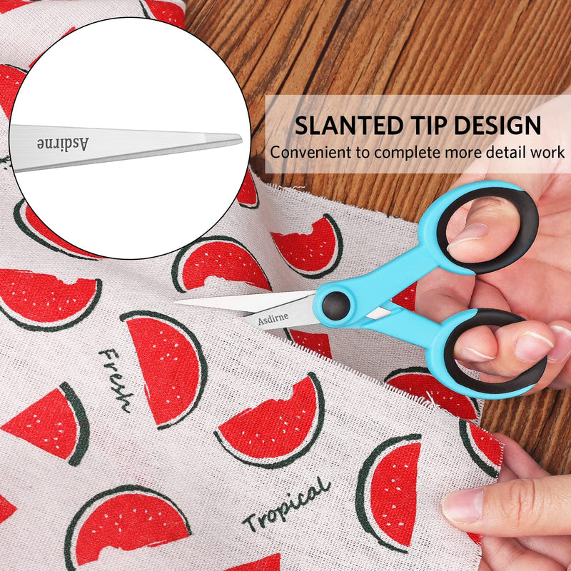 Fabric Scissors, Scissors Set with Sharp Stainless Steel Blade and Soft Handles, Including Sewing Scissors, Craft Scissors, Thread Snipers and Embroidery Scissors, 4PCs, Blue/Black - NewNest Australia