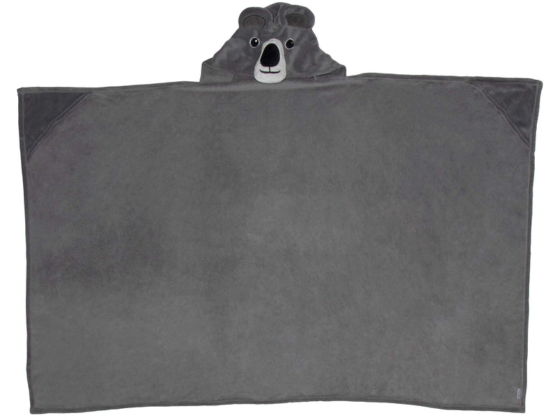 NewNest Australia - Funziez! Hooded Koala Plush Blanket - Wearable Throw for Kids - Unisex Children's Blanket 1 Grey 