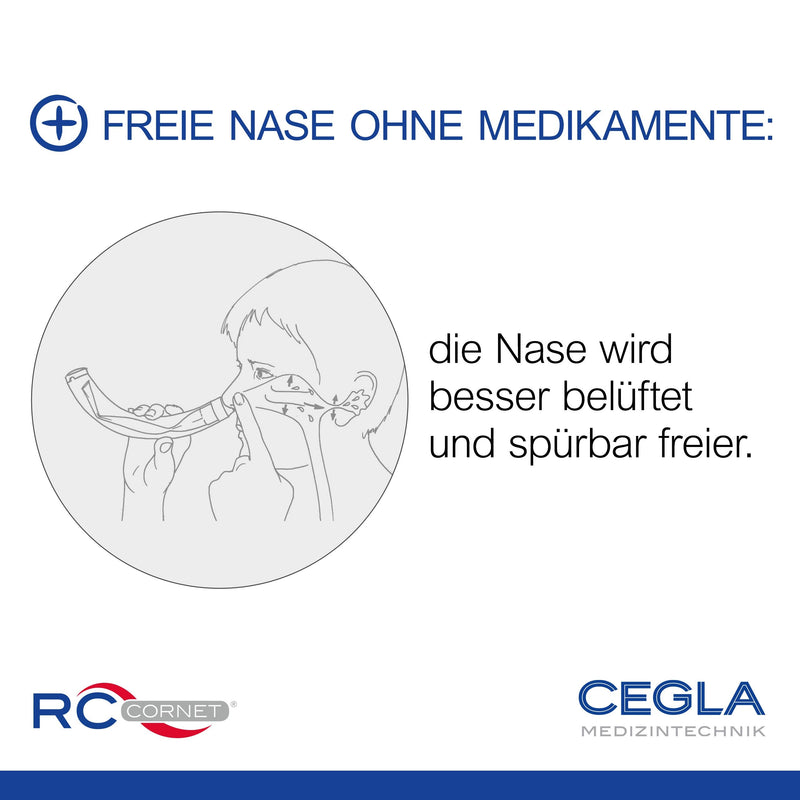 Cegla Rc-Cornet N Respiratory Therapy Device, Clear Nose Without Medication, Expectorant, Decongestant, Regenerating, Connection For Inhalation Possible, Clears The Upper Respiratory Tract - NewNest Australia