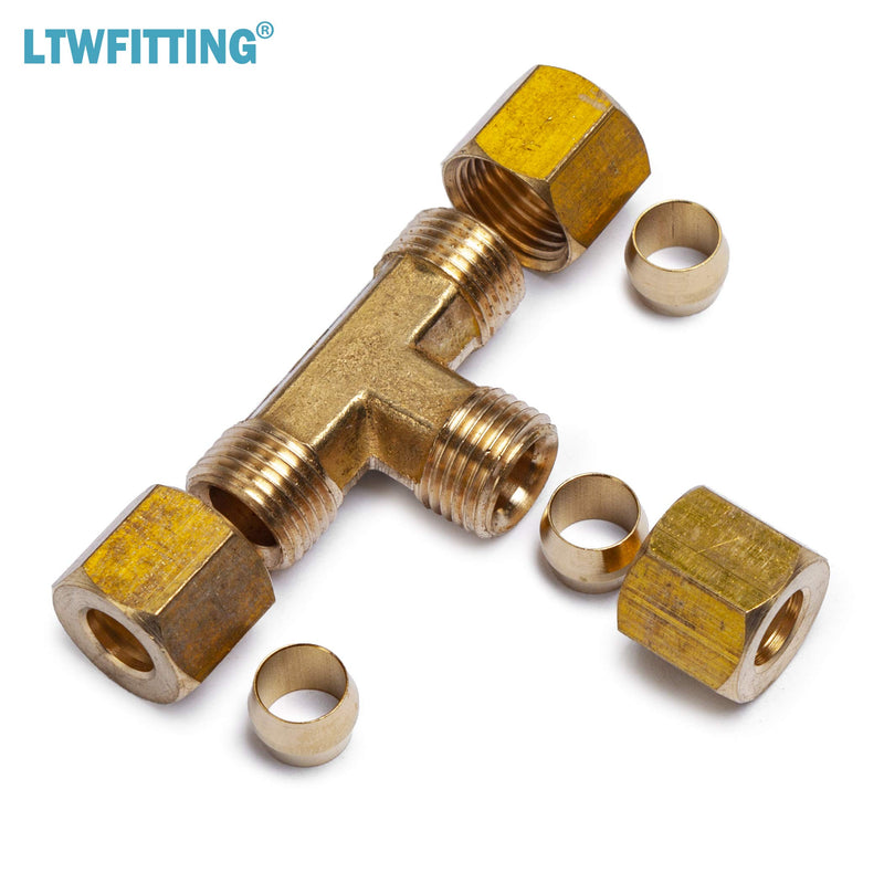 LTWFITTING 1/4-Inch OD Compression Tee,Brass Compression Fitting(Pack of 5) - NewNest Australia