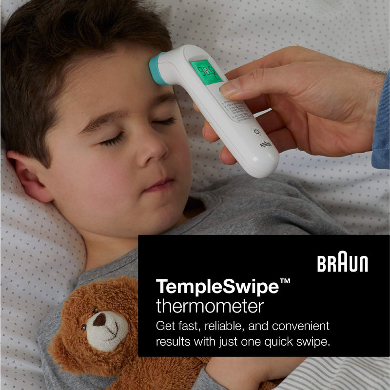 Braun TempleSwipe Thermometer - Digital Thermometer with Color Coded Temperature Guidance - Thermometer for Adults, Babies, Toddlers and Kids - NewNest Australia