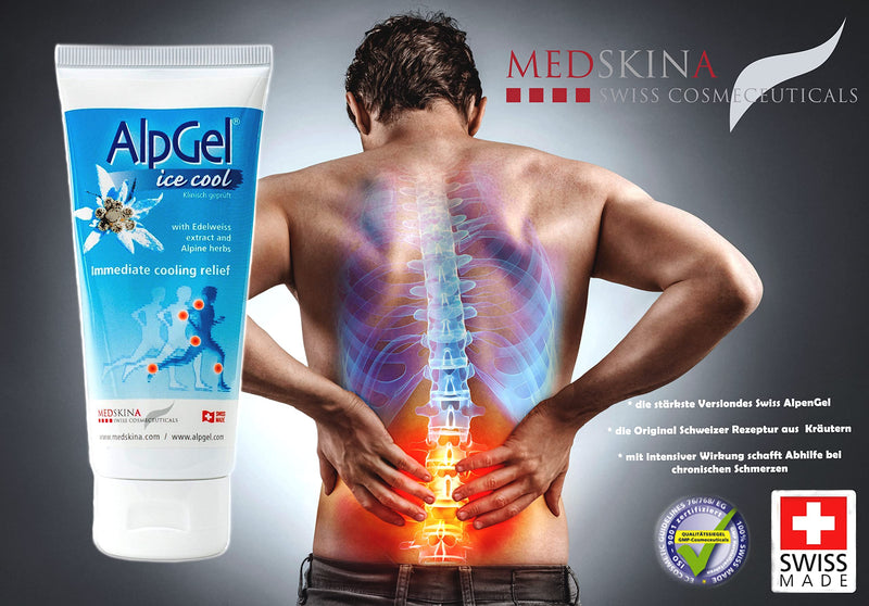 Medskina Alpgel Ice-Cool Skin Gel 100 Ml, Sports For Instant Cooling For Muscle And Joint Pains, Relief Of Inflammation, Against Tired Legs And Muscle Soreness - NewNest Australia
