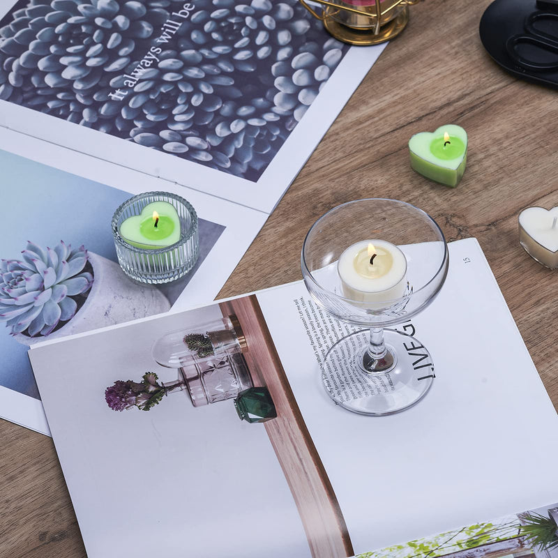 CandMak Tea Light Candle Cups, 50pcs Clear Polycarbonate Plastic Empty TeaLight Mold Tin Container with 50pcs TeaLight Candle Wicks (Circle) Circle - NewNest Australia
