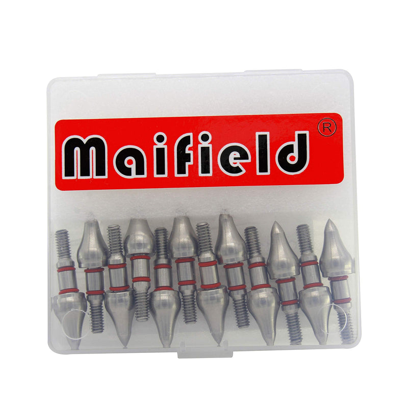maifield Stainless Steel Archery Field Points, Easy Pull Various Outside Diameter,85/100/125/150 Grains,Screw in Archery Field Tips 100 Gra" 11/32" Combo Shape, 100 Grain - NewNest Australia