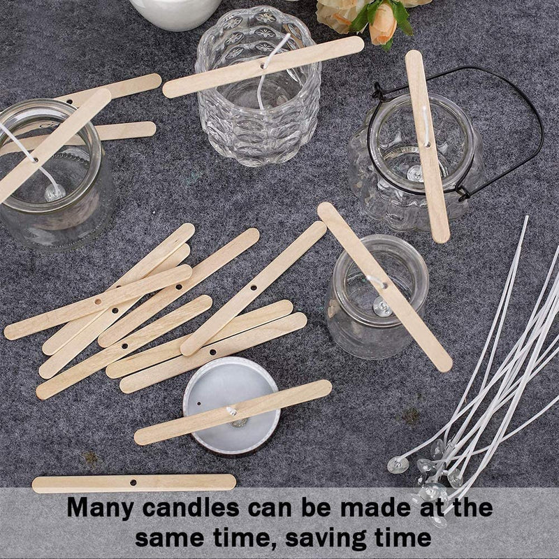 Wooden Candle Wick Holders Pack of 150pcs Wick Centering Devices Candle Wick Bars for Candle Making … (4.5inch - 150pcs) 4.5inch - 150pcs - NewNest Australia