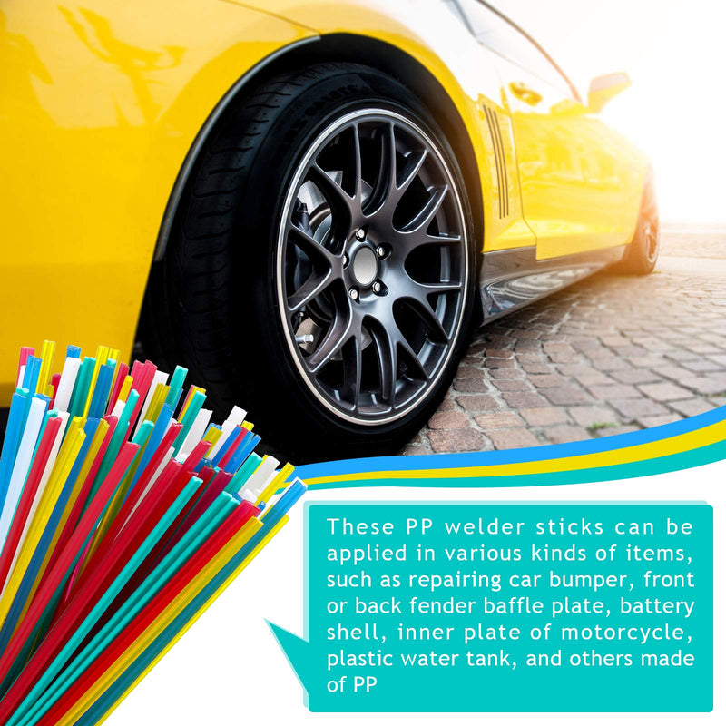 100 Pieces Plastic Welding Rods 7.9 Inch PP/PVC/PPR Plastic Welder Repair Rods for Car Bumpers and Daily Plastic Repair, 20 Pieces for Each Color - NewNest Australia