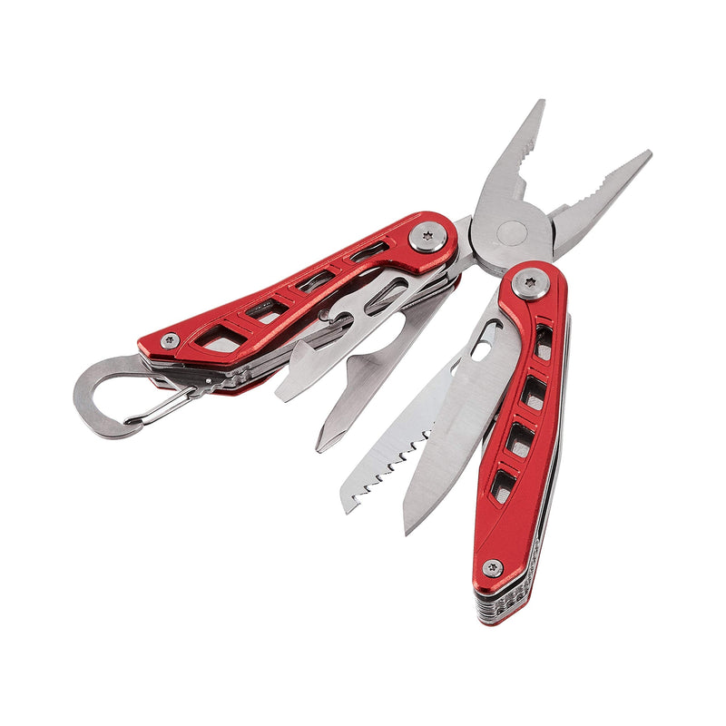 Amazon Basics 8-in-1 Stainless Steel Multitool Safety Lock with Nylon Sheath Red - NewNest Australia