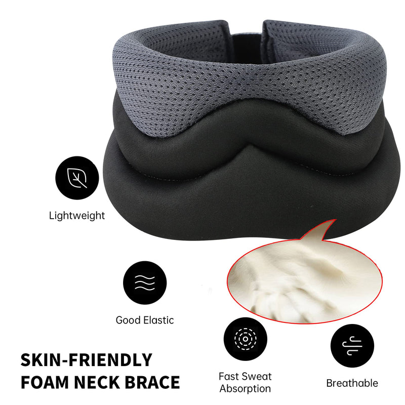 Neck Brace Adjustable Cervical Collar Soft Foam Neck Support Brace Ergonomic Neck Collar Protector High Elastic Neck Support Guard Neck Pad for Relieves Pain and Pressure in Spine Women Men Elderly - NewNest Australia