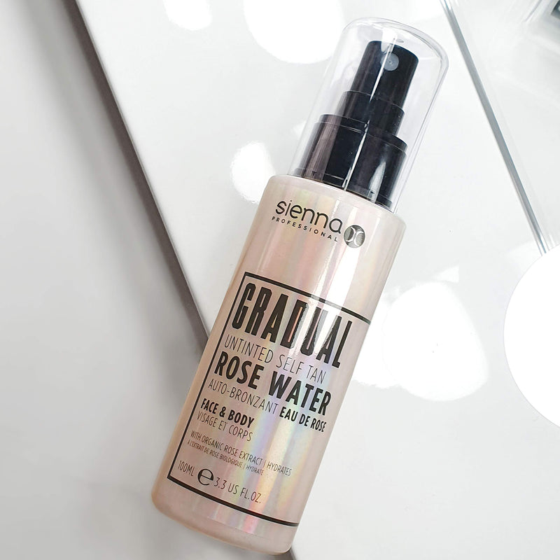 Sienna X Gradual Self Tan Rose Water. Vegan Hydrating Self Tanning Water. Natural Glow While Nourishing Skin. Light Buildable Fake Tan. Quick Dry Face Tan With Rose Scent. Refreshing Mist Spray. - NewNest Australia