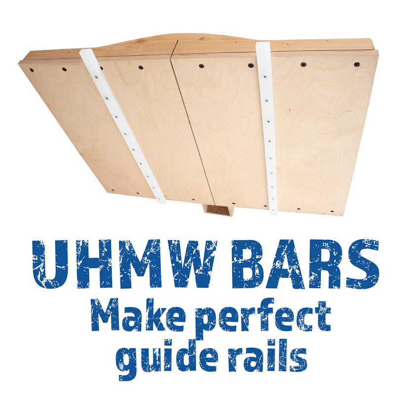 UHMW Precision Milled Bar 3/4" X 3/8" X 36" For Jigs, Fixtures or Miter Slots (size 3/4" x 3/8"). Slick Durable Material Slides with Ease. Ideal for Table Saws, Router Table and Bandsaws (2 UHMW Bars) - NewNest Australia