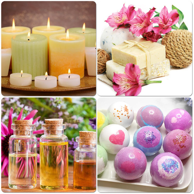 Essential Oils Set Of 16 Essential Oils, 100% Natural Candle Fragrance Oil - Lavender, Tea Tree, Peppermint, Ylang Ylang, Vanilla, Grapefruit, Eucalyptus, Rosemary - 6 Ml Each - NewNest Australia