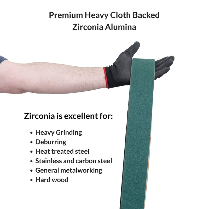 Red Label Abrasives 2 X 36 Inch 120 Grit Metal Grinding Zirconia Sanding Belts, 6 Pack - NewNest Australia