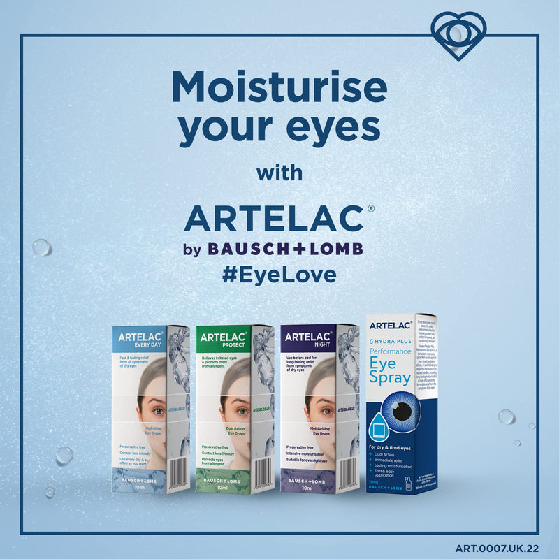 Artelac Eye Drops Multipack, Every Day x3 Night x1, Every Day Eye Drops for Dry Eyes Treatment, Preservative Free and Night Eye Drops, Symptom Relief for Tired and Tearing Eyes, Every Day x 3 + Night - NewNest Australia