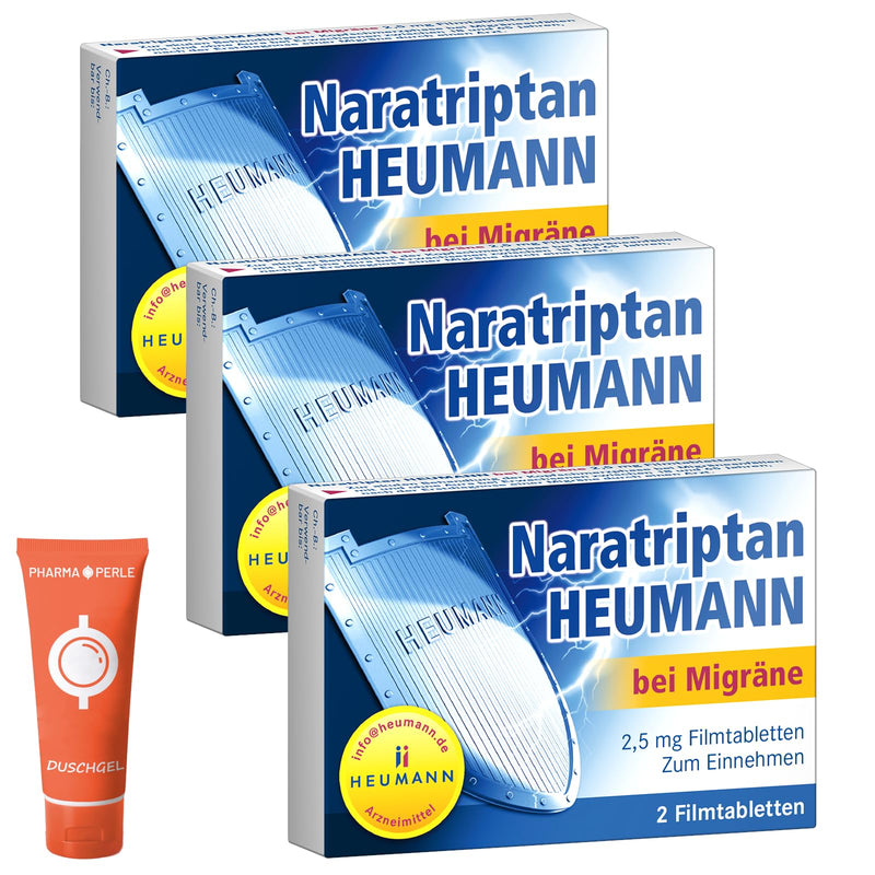 NARATRIPTAN HEUMANN economy set 3x 2 tablets I effective treatment of migraines I long-lasting effect I with give-away from Pharma Perle - NewNest Australia