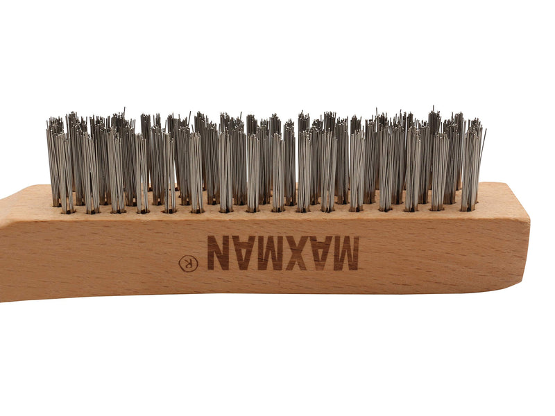 Wire Brush, Heavy Duty Carbon Steel Wire Scratch Brush for Cleaning Rust with 10" Beech Wood Handle Carbon Steel Bristles - NewNest Australia