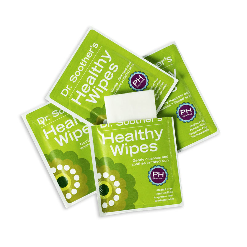 Dr. Soother's Healthy Wipes - PH Balanced - Hypoallergenic - Alcohol & Fragrance Free - 30 Individually Wrapped Feminine Hygiene Wipes - Women & Girls 30 Count (Pack of 1) - NewNest Australia