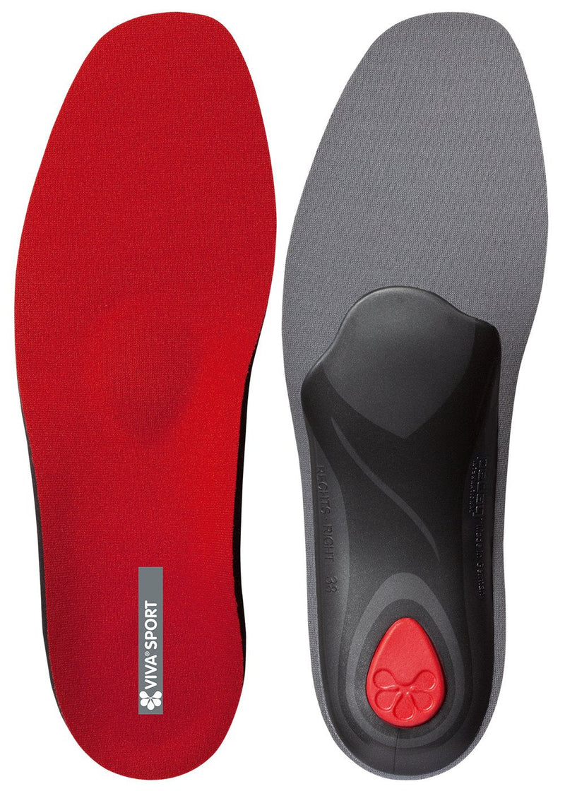pedag Viva Sport insoles - sporty shoe insoles made of high-quality cushioning material | relieves pressure points on the sole of the foot 44 EU Red Red - NewNest Australia