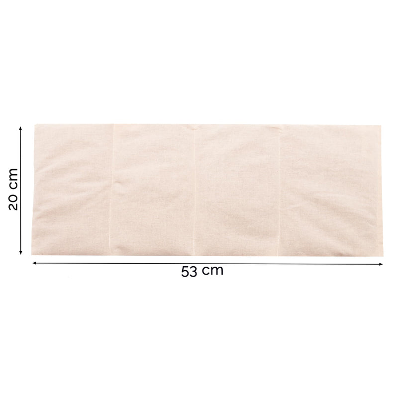 ZOLLNER grain pillow large - microwave-safe heat pillow - against tension in the neck and shoulders or colic - natural wheat grains - removable, washable cover - 20x53 cm 20 x 53 cm natural - NewNest Australia
