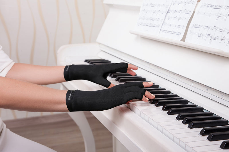 Arthritis Copper Compression Gloves for Women and Men, Carpal Tunnel Gloves, Hand Brace for Arthritis Pain and Support by Dr. Arthritis (Black, XX-Large) Black 2XL - NewNest Australia
