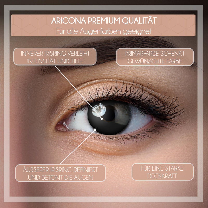 aricona contact lenses daily lenses - black contact lenses colored - Dark Desire - Halloween contact lenses without strength for Halloween & costume parties - NewNest Australia