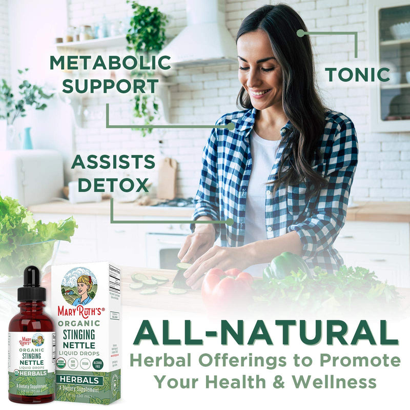 Stinging Nettle | USDA Stinging Nettle Leaf | Stinging Nettle for Glucose Metabolism Support | Detox Supplement | Herbal Blend for Detoxification | Vegan | Non-GMO | Gluten Free | 1 Fl Oz - NewNest Australia