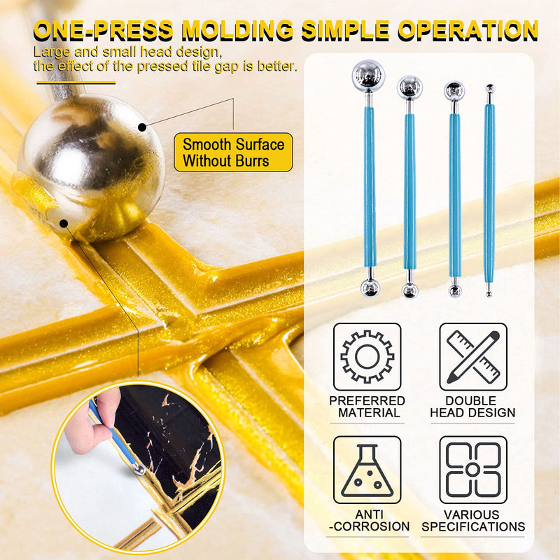 Mardatt 22 Pcs Grout Remover Tool Kit Includes Grout Saw with Knife, Screwdriver and Ball Stylus Dotting Tools, Edges Caulking Tools, Caulking Edge Tool, Grout Cleaner for Tile Joints Seams Corner - NewNest Australia