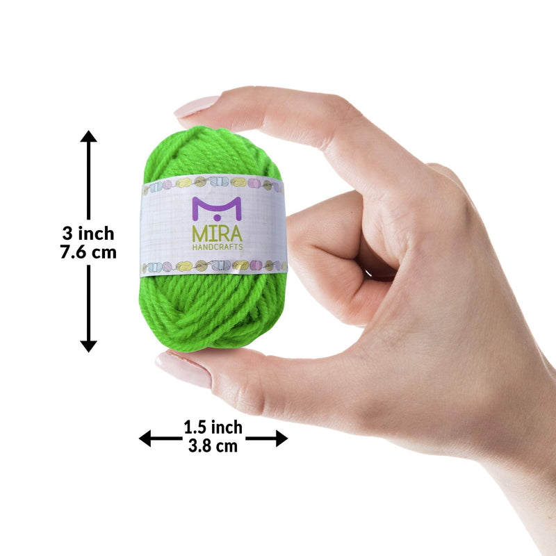 24 Acrylic Yarn Skeins | Total of 525 Yards Craft Yarn for Knitting and Crochet | Includes 2 Crochet Hooks, 2 Weaving Needles, 7 E-Books | DK Yarn | Perfect Beginner Kit | by Mira Handcrafts - NewNest Australia