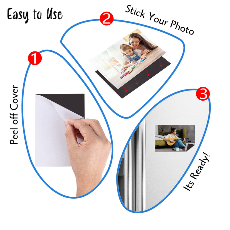 Mr. Pen- Adhesive Magnetic Sheets, 4" x 6", 10 Pack, Magnetic Sheets with Adhesive Backing, Magnetic Sheets, Flexible Magnetic Sheet, Picture Magnets, Cuttable Magnetic Sheets. - NewNest Australia