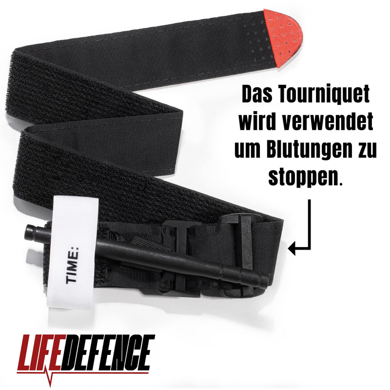 Lifedefence Tourniquet For Trauma Kit / Torniquete Medical First Aid Equipment Emergency Combat Application Medical & Tying Hiking Mountaineering Sports Camping (1 Piece), Black 1 Piece - NewNest Australia