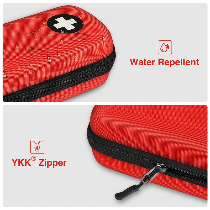 Medmax Epipen Medical Carry Bag, Portable Emergency Bag, Hard Shell, Eva Shockproof Medicine Bag Organizer For 2 Epipens, Asthma Inhaler, Anti-Histamine, Auvi-Q, Allergy Medicine Essentials - NewNest Australia