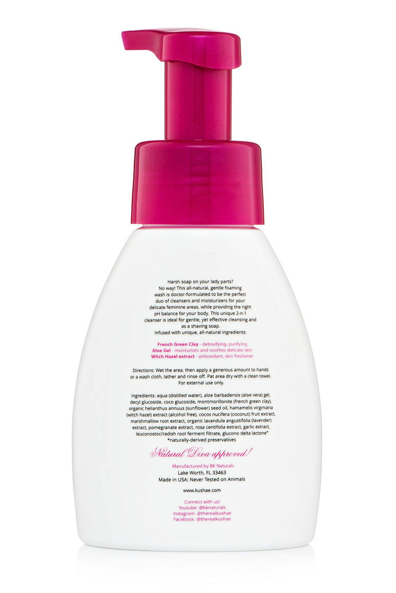 Kushae Gentle 2-in-1 Feminine Foaming Wash – OB/GYN Made, All Natural, Fragrance Free to Balance pH, Maintain Freshness & Prevent Odors, Perfect for Sensitive Skin, Made in USA - NewNest Australia