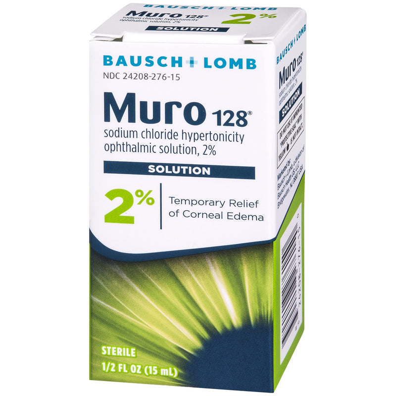 Eye Drops by Muro 128, Temporary Relief for Corneal Edema, 2% Solution, 0.5 Fl Oz 2% Solution - 5mL - NewNest Australia