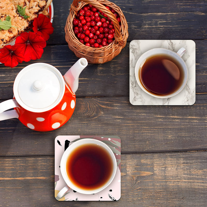 35 Pieces Square Sublimation Coaster Sublimation Blank Cup Mat Blank Rubber Coasters Heat Transfer Cup Mat Blank Cup Mat for DIY Home Kitchen Decor, 3.5 x 3.5 Inch - NewNest Australia