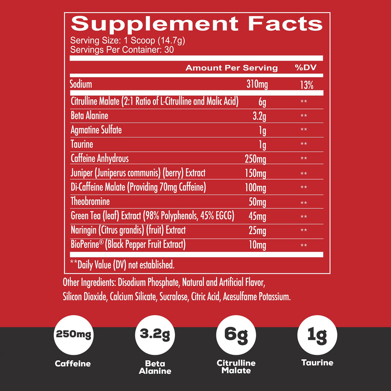 Redcon1 Total War - Pre Workout, 30 Servings, Boost Energy, Increase Endurance and Focus, Beta-Alanine, Caffeine (Blue Lemonade) Blue Lemonade 30 Servings (Pack of 1) - NewNest Australia