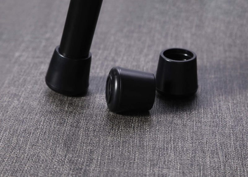 Furnigear Chair Leg Tips Caps Non-Slip Rubber Leg Tips 1-1/2” Inner Diameter Chair Leg Floor Protectors Round Black 4 Pack 1-1/2"-4pack (black) - NewNest Australia